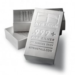 Silver Bar 100 oz Name Brand .999  Fine 