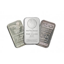 Silver Bar 1 oz Name Brand .999 Fine - 10 Bar Minimum 