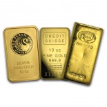 Gold Bar 10 oz Name Brand .9999 Fine (Our Choice)