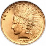 $10.00 Indian Head Coins MS64 (Random Dates)