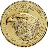 American Gold Eagle Gold Bullion Coin, ¼ Troy ounce  (Random Dates)