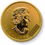Canadian Gold Maple Leaf, 1 Troy Ounce - Random Dates (IRA approved)