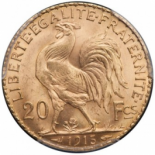 French 20 Franc Rooster - Restrike 