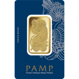 PAMP Gold Bar 1 Troy oz .9999 Fine Fortuna - Carded with VERISCAN