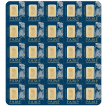PAMP Gold 25x1 gram .9999 Fine Fortuna Multigram+25 Carded Bars with VERISCAN 